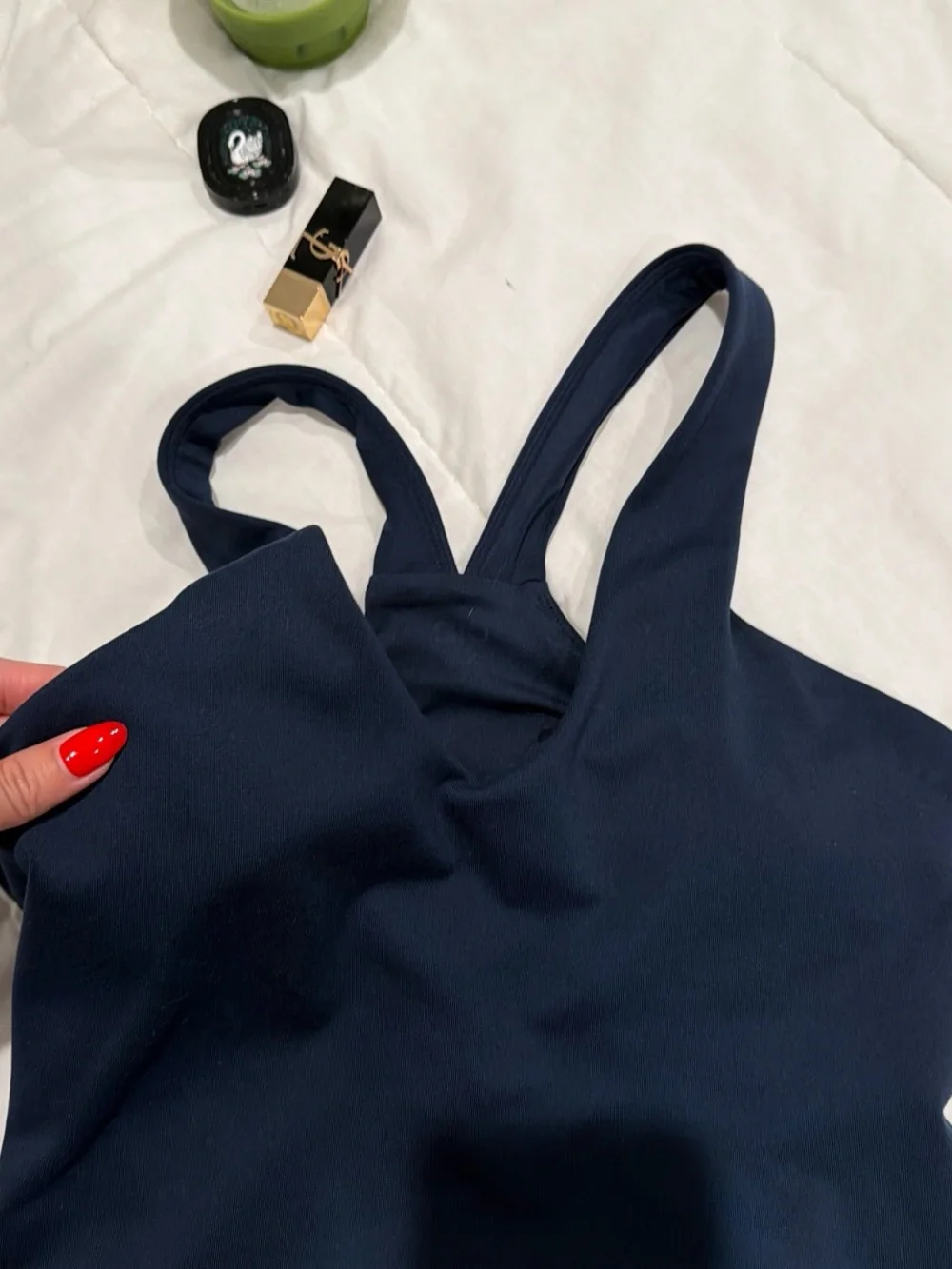 ALO Yoga Navy Airbrush Tank